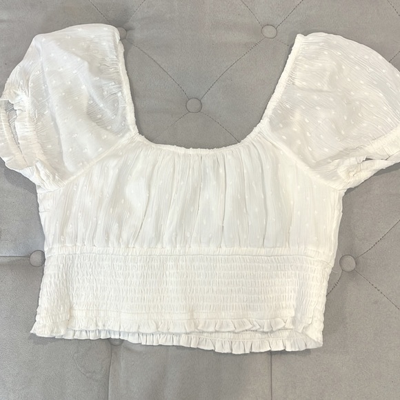 Hollister | Tops | White Crop Top Summer Top | Poshmark